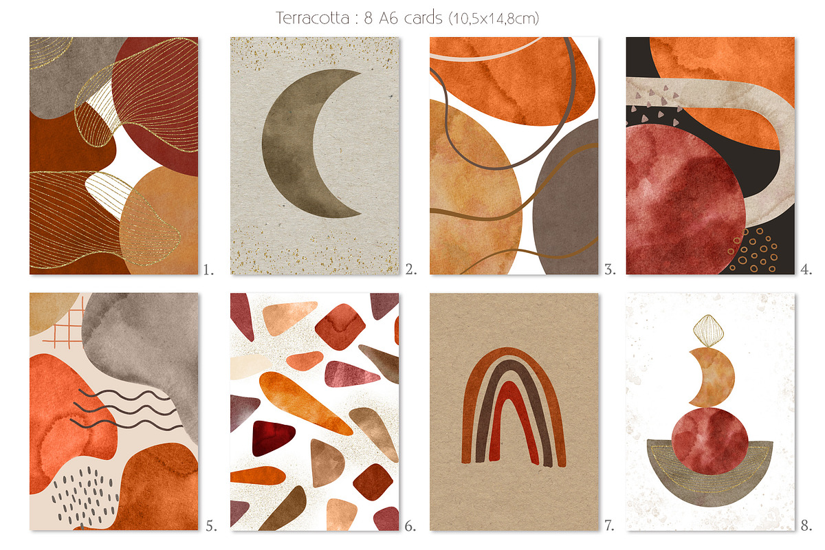 4 colors combinations of shapes, a Texture Illustration by marie dricot (Photo 5 of 14)