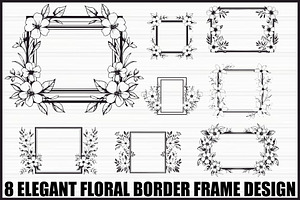 Elegant Floral Frame Bundle, an Illustration by Creativeshirt