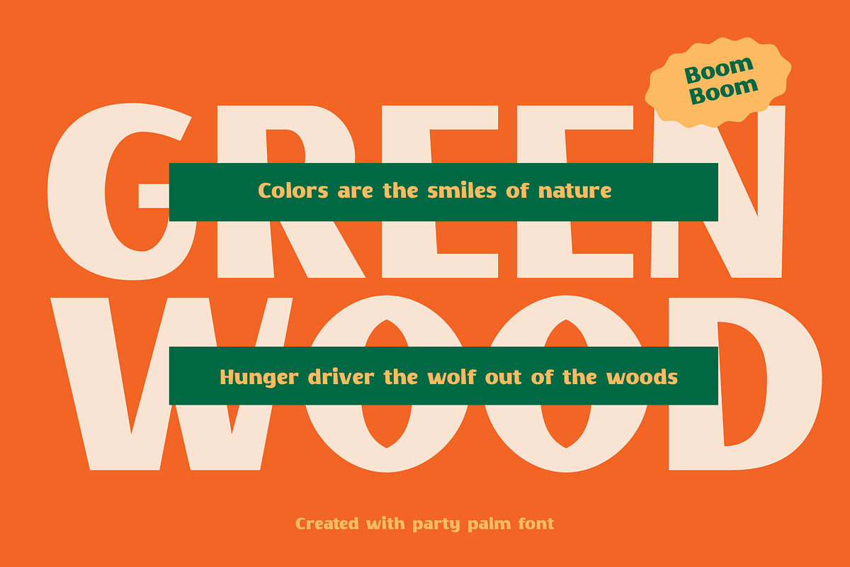 Party Palm Retro Font, a Sans Serif Font by Graphicfresh (Photo 8 of 10)