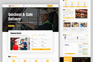 Shipping Website Landing Page Design