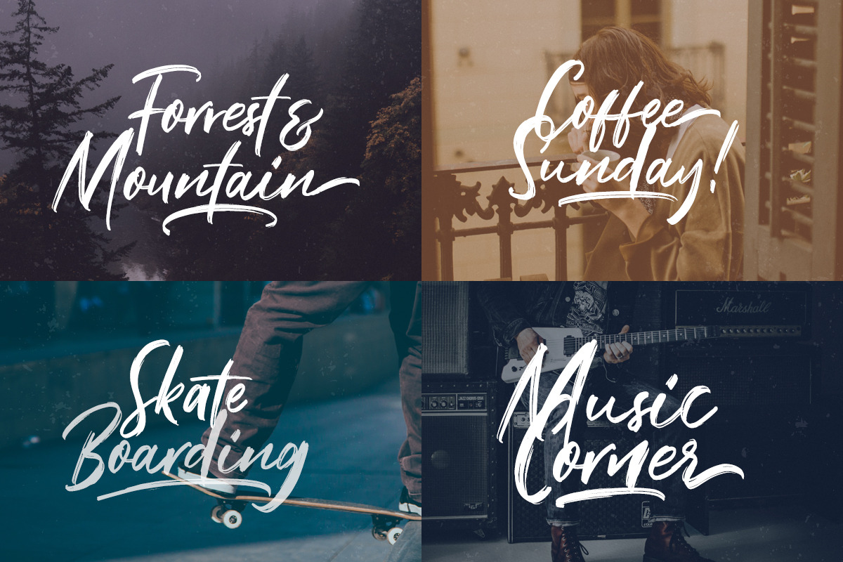 Black Mountage - Brush Font preview 4