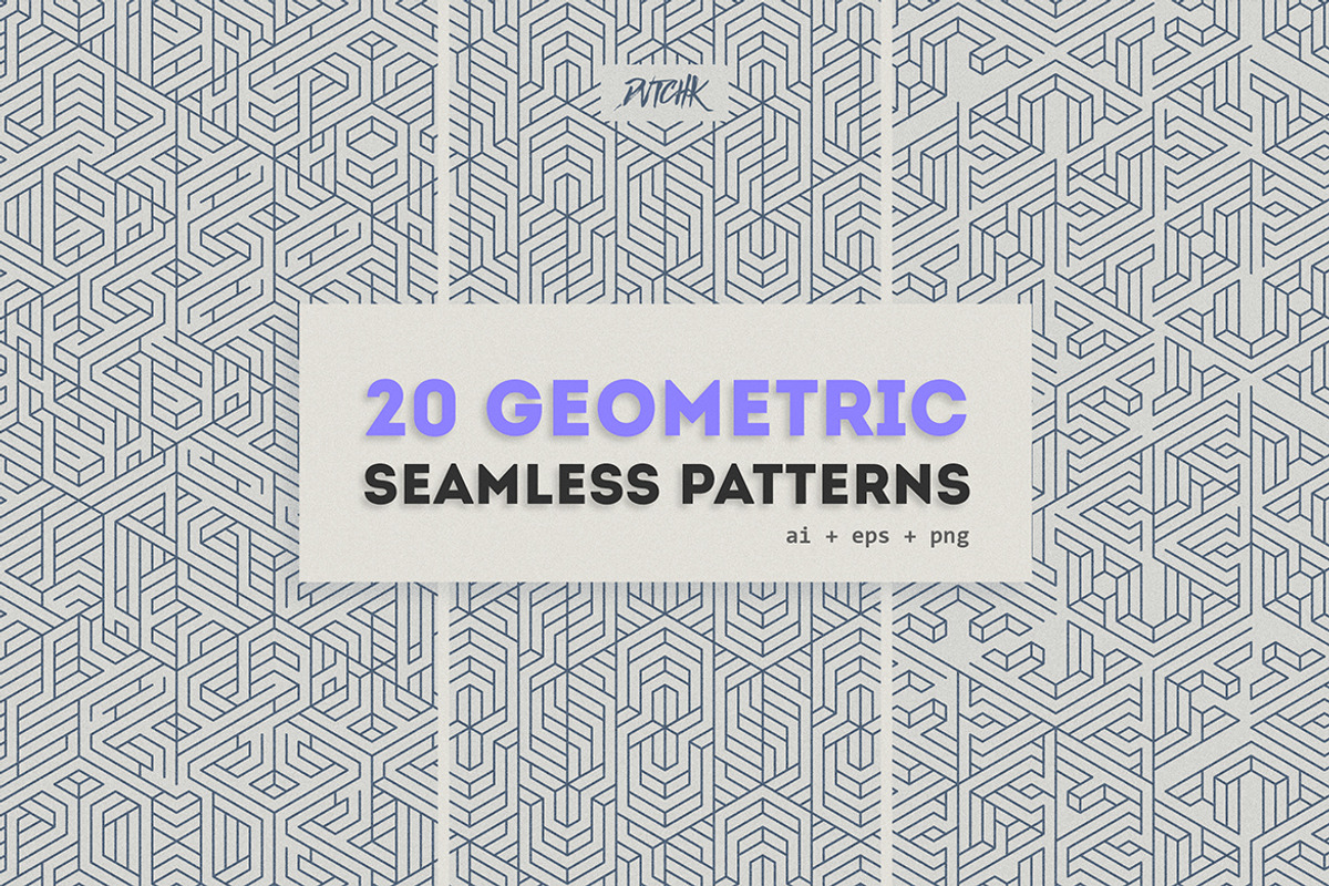 Geometric Seamless Patterns, a Pattern Graphic by dvtchk (Photo 4 of 6)