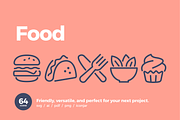Food Icons — Pixi Line, an Outline Icon by Scott Dunlap (Thumbnail 1 of 9)