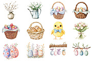 Watercolor Rustic Happy Easter Bunny, an Illustration by CitraGraphics (Thumbnail 3 of 5)