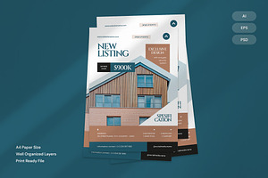 New Listing House - Flyer, a Print Template by Izdihaar_Studio