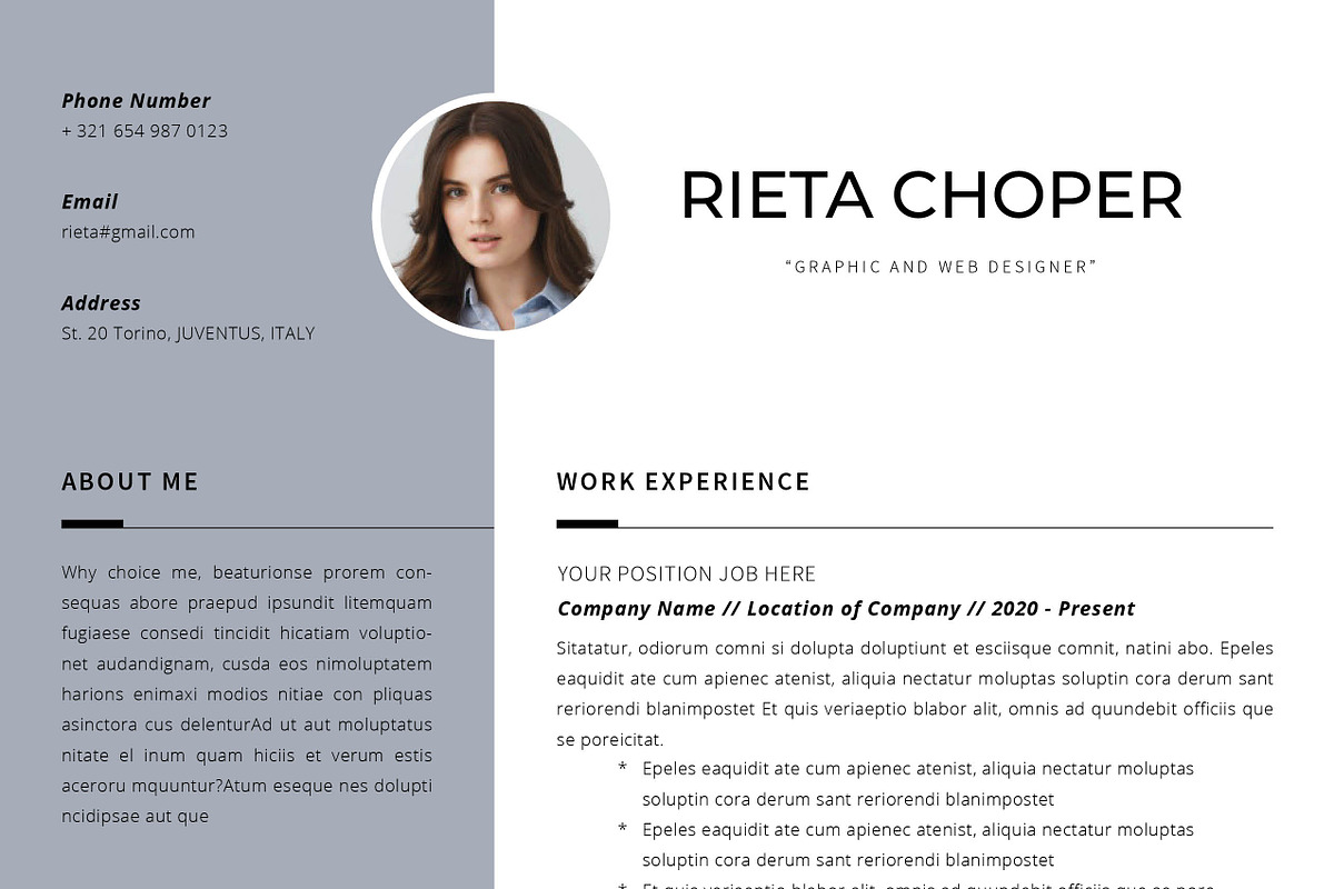Resume Template / CV, a Resume Template by Peunayah (Photo 5 of 8)