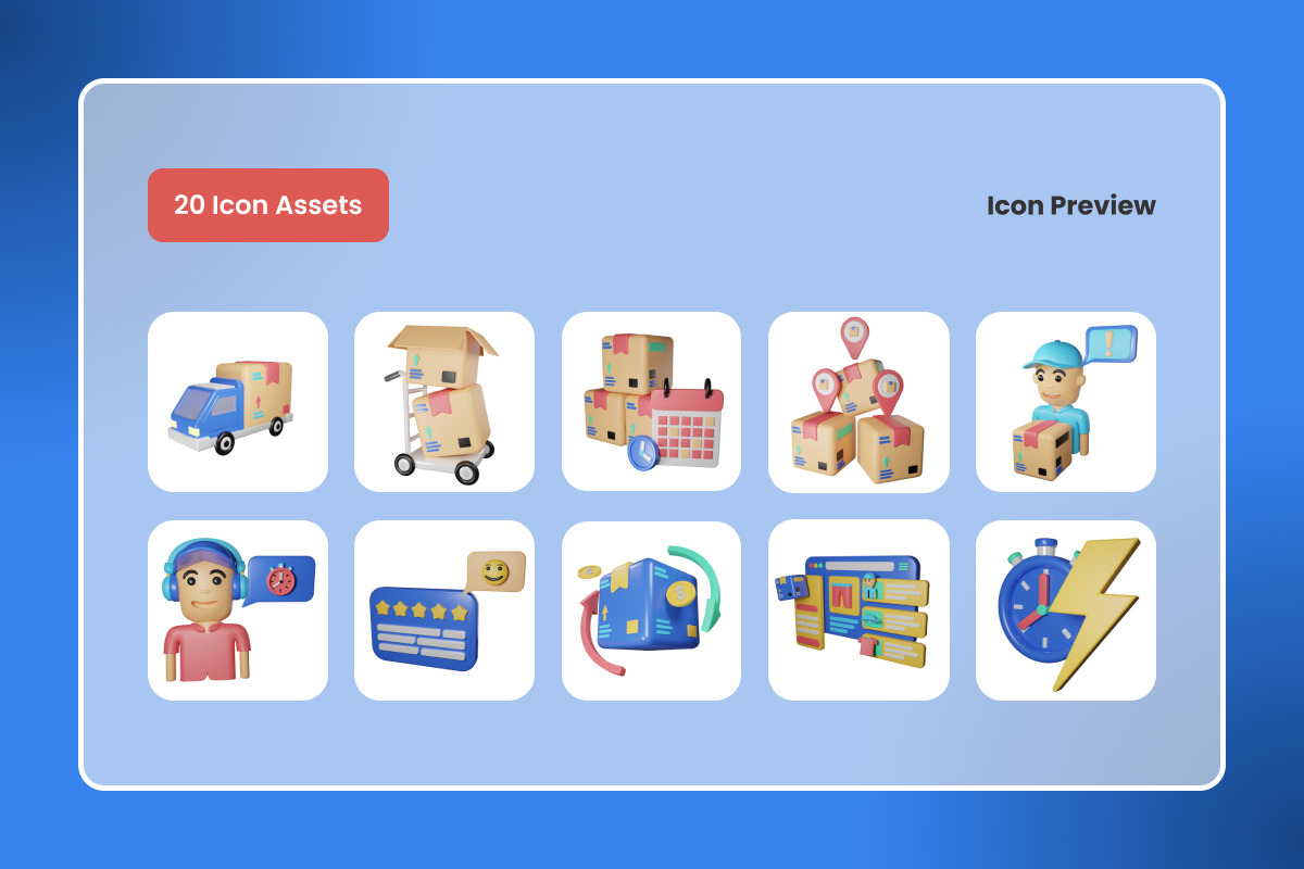 E-Commerce & Retail 3D Icon Set, a Solid Icon by twinstd (Photo 5 of 5)