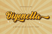 Biyonella - Retro Bold Script Font, a Script Font by StringLabs (Thumbnail 1 of 13)