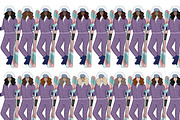 Winter Cabin Girls Clipart, a Person Illustration by GlamArtZhanna (Thumbnail 3 of 5)