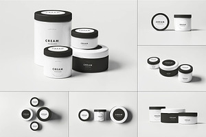 Cosmetic Jars Mock-up, a Packaging Mockup by zippypixelstudio