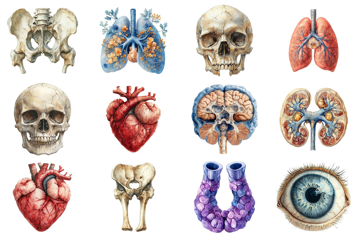 Vintage Antique Anatomy Clipart, an Illustration by SinaCreation (Photo 3 of 5)