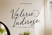 Valerie Indirose, a Script Font by sizimon (Thumbnail 1 of 10)