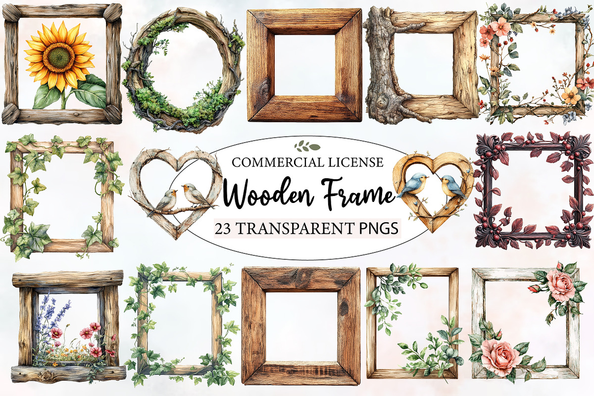 Wooden Frame Sublimation Clipart, an Illustration by Designworld (Photo 1 of 6)