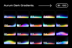 100 Aurum Dark Gradients Collection