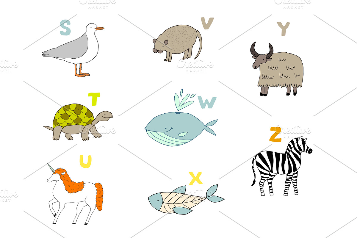 Cute Zoo Alphabet, an Animal Illustration by Anna Isaeva (Photo 4 of 5)
