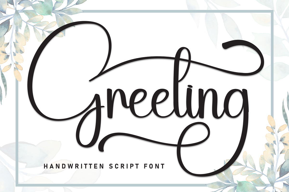Greeting | Script Font, a Handwritten Font by Scratchones (Photo 1 of 9)