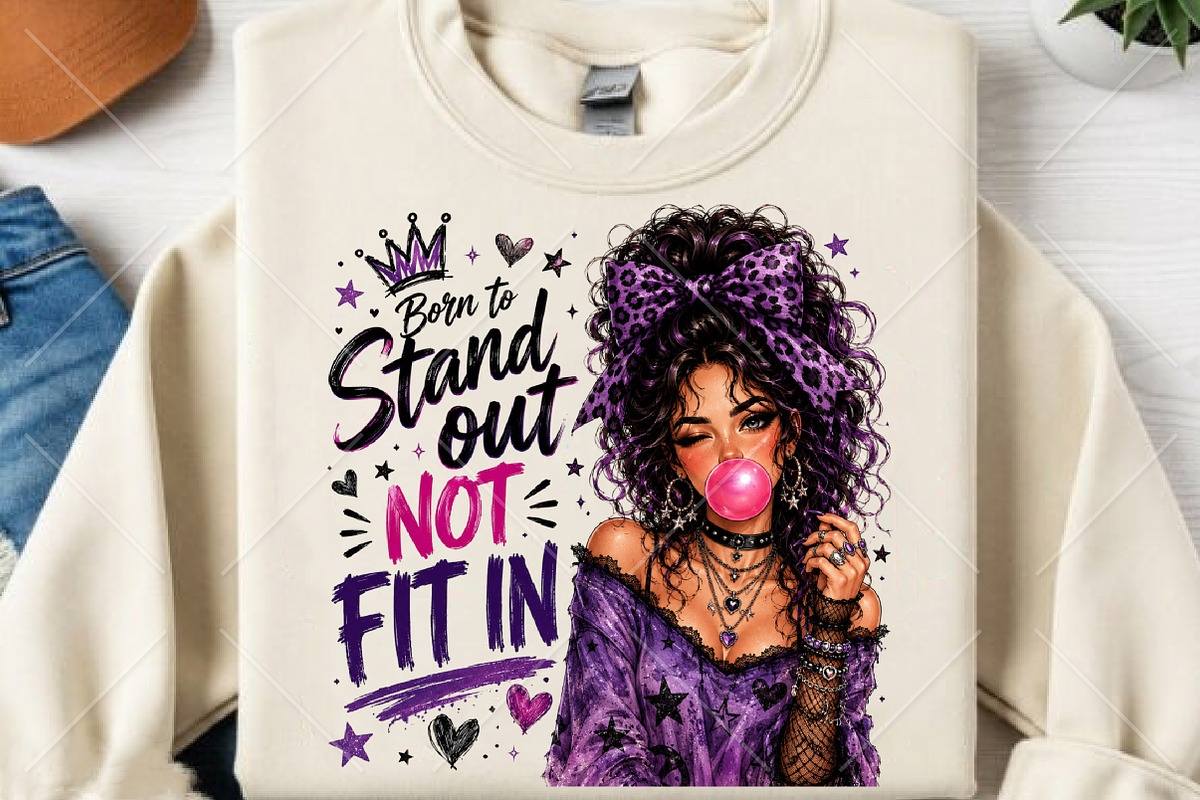 Born to Stand out PNG Goth Glam, a Seasonal Illustration by Canvas Craft (Photo 2 of 6)
