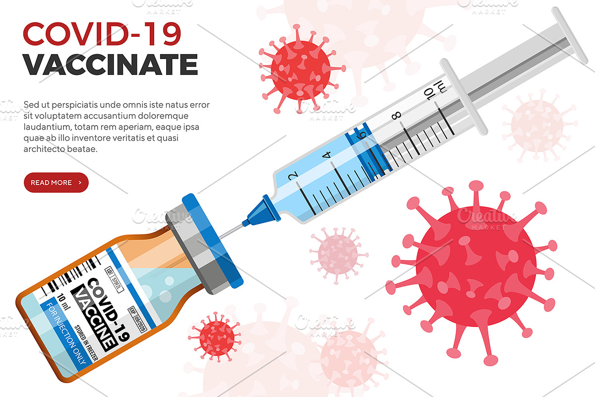 Covid-19 Vaccine and Syringe, a Healthcare Illustration by TAlex (Photo 7 of 7)