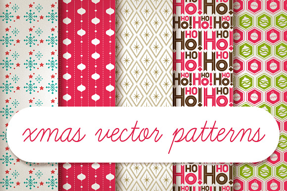xmas vector patterns preview 4