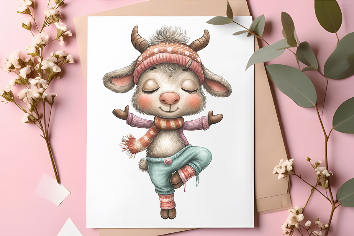 Quirky Goat Yoga Summer Sublimation, an Illustration by RobertsArt (Photo 5 of 5)