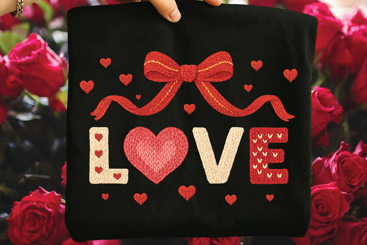 Yarn Crochet Coquette Valentine PNG, an Illustration by Black Bird Studio (Photo 3 of 8)