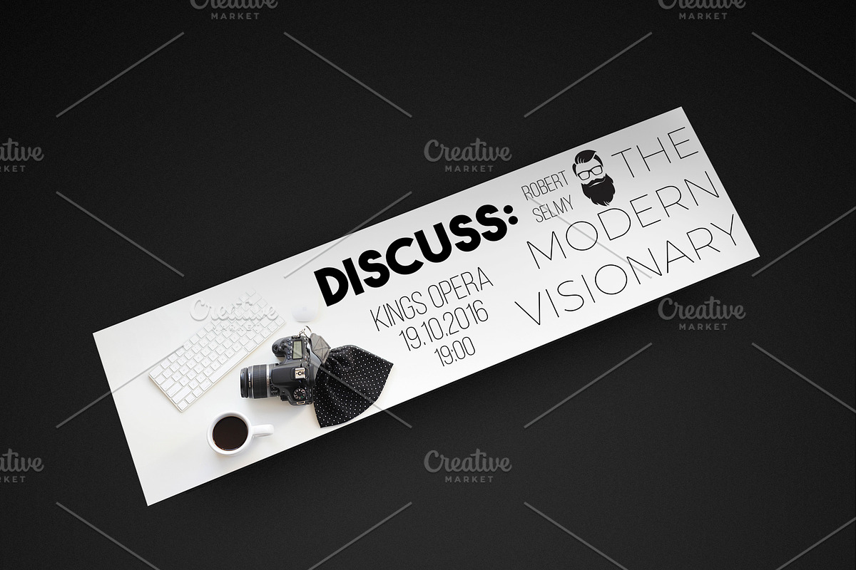 Minimalist Convention Ticket, an Invitation Template by Konakchiev (Photo 2 of 3)