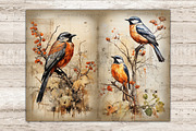 Vintage Birds Junk Journal Pages, an Animal Illustration by GlamArtZhanna (Thumbnail 2 of 9)