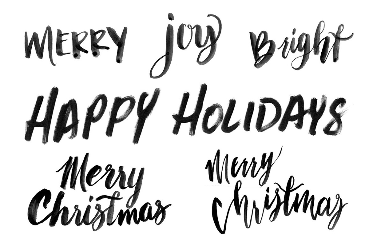 Hand Lettered Christmas Overlays 2, an Illustration by Boelter Design Co (Photo 5 of 6)