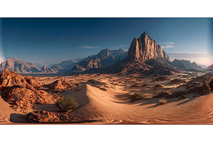 Desert landscape with rocks and, an Illustration by Lukas Jonaitis SHOP