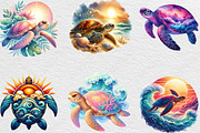 Sunset Sea Turtle Sublimation, an Illustration by Black Bird Studio (Thumbnail 4 of 6)