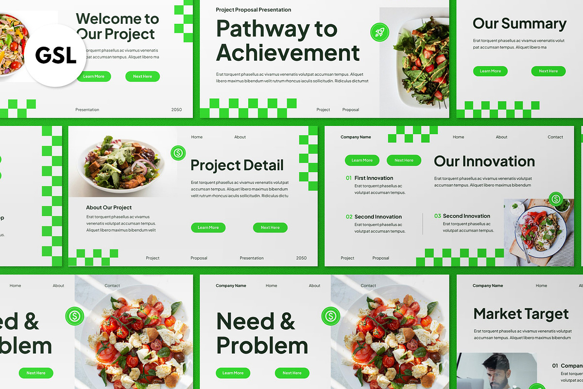 Green Business Proposal Google Slide, a Presentation Template by graphicook (Photo 1 of 4)