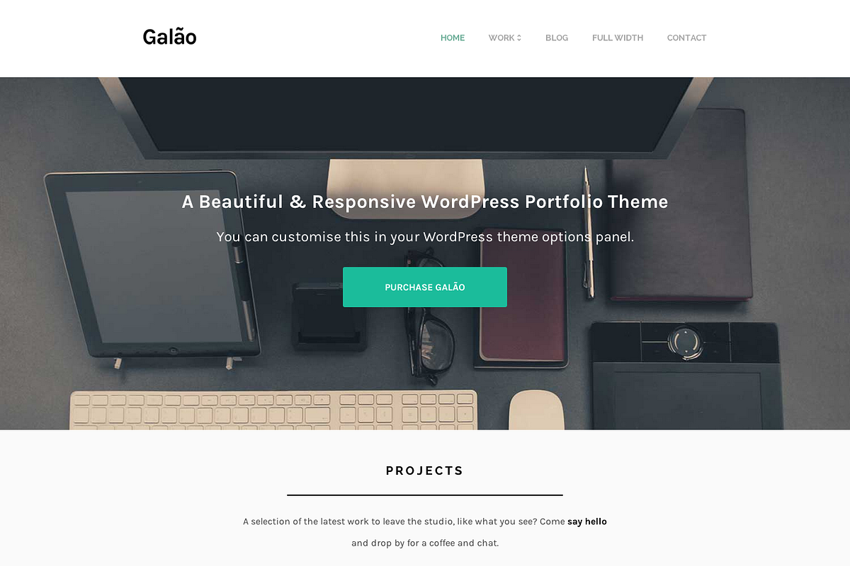 Galão - A Retina Portfolio Theme, a WordPress Template by ThemeJug