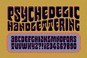 Psychedelic Handlettering Vector