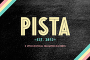 PISTA Inline & Black, a Font by Lettering Garage (Thumbnail 1 of 5)