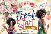 Fresh Start New Chapter Clipart, a Person Illustration by Tanya Kart (Thumbnail 12 of 12)