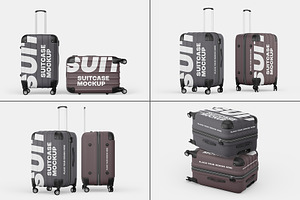 Travel Suitcase Mockup Set