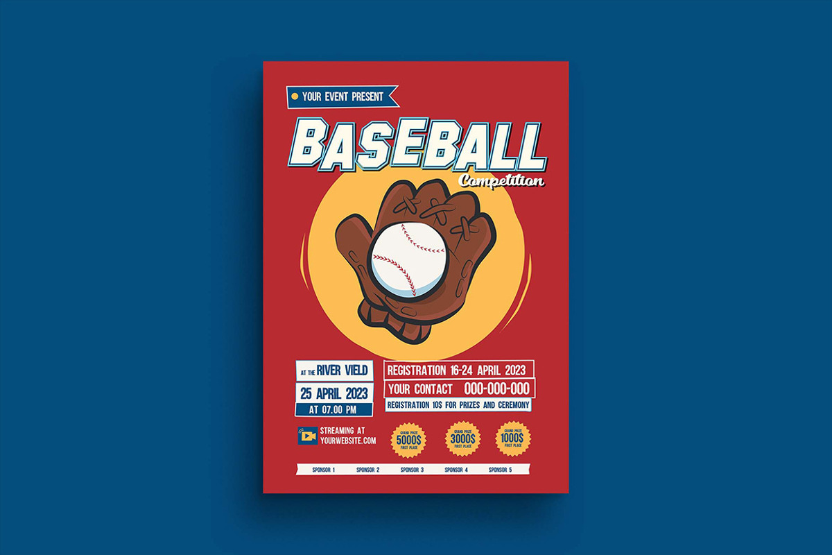 Baseball Competition Flyer, a Flyer Template by megarez (Photo 3 of 3)