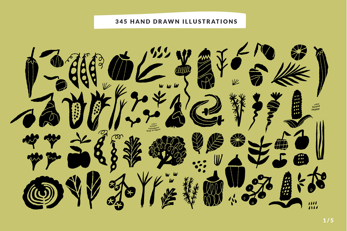 FARMERS MARKET | HAND DRAWN SHAPES, a Food Illustration by Favete Art (Photo 3 of 23)