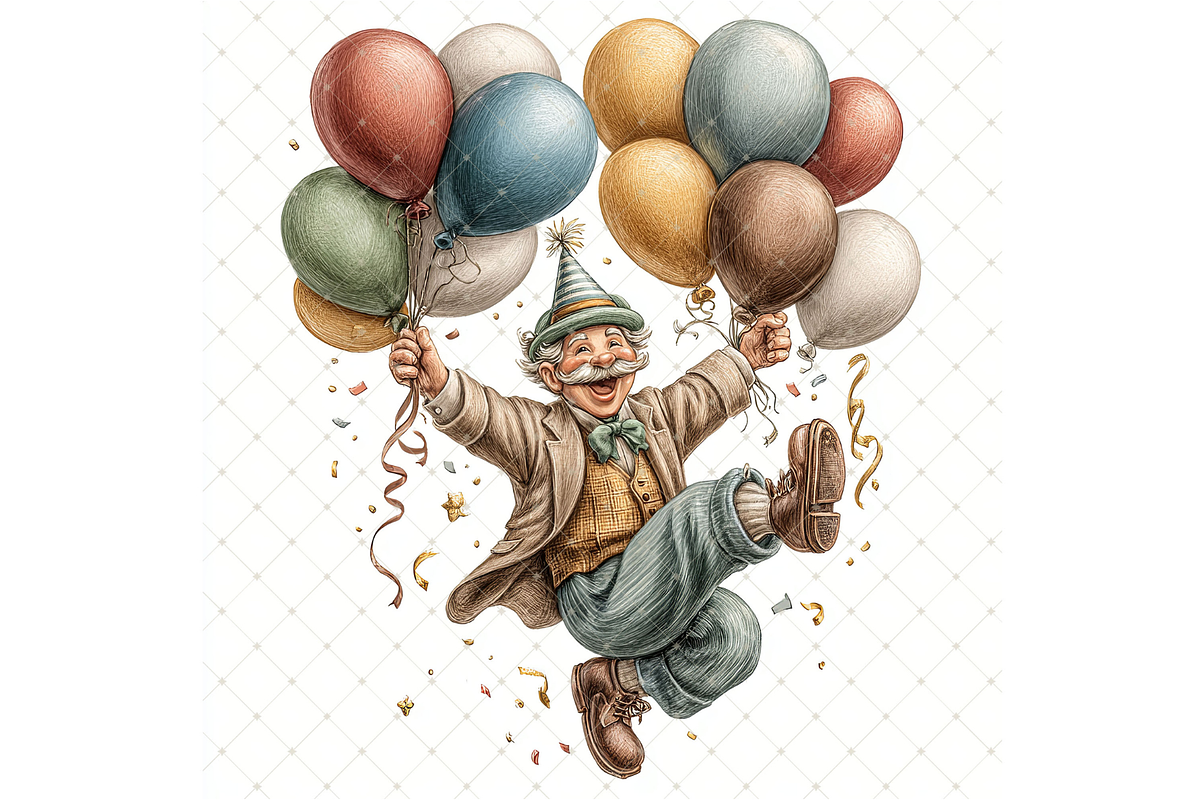Man's Birthday Clipart JPG, a Person Illustration by Memories By Lea (Photo 17 of 20)