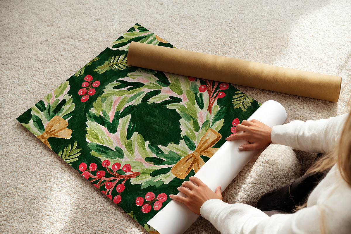 Painted Festive Christmas Background, a Background Graphic by Essentially Nomadic (Photo 9 of 10)