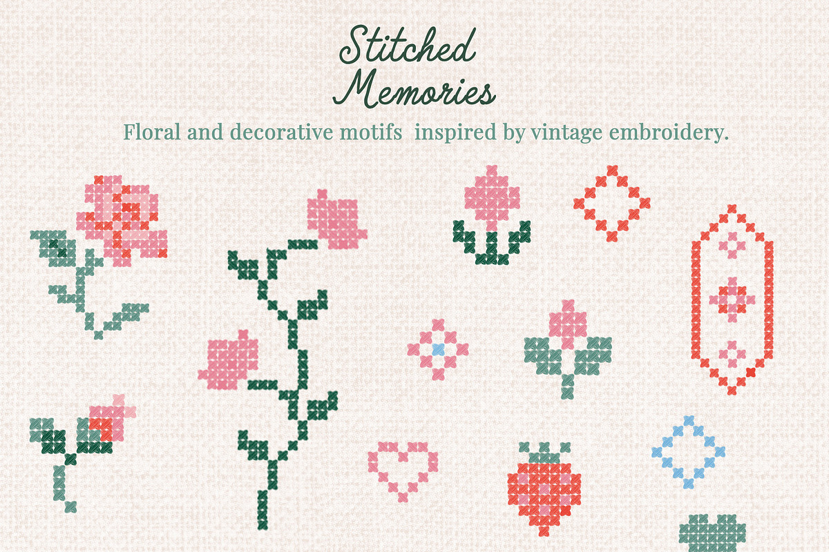 Cross Stitched - Frames & Letters, a Decorative Illustration by Essentially Nomadic (Photo 10 of 11)