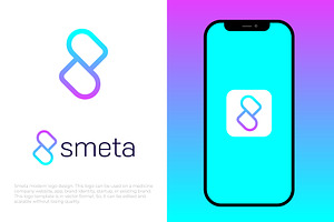 S letter modern logo design
