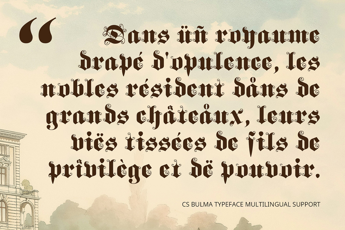 CS Bulma – Blackletter Font, a Blackletter Font by Craft Supply Co. (Photo 6 of 8)