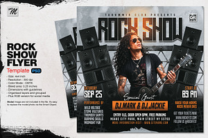 Rock Show Flyer Template, a Flyer Template by Tarommir