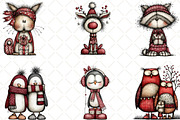 Whimsical Christmas Animal Clipart, an Animal Illustration by Black Bird Studio (Thumbnail 5 of 6)