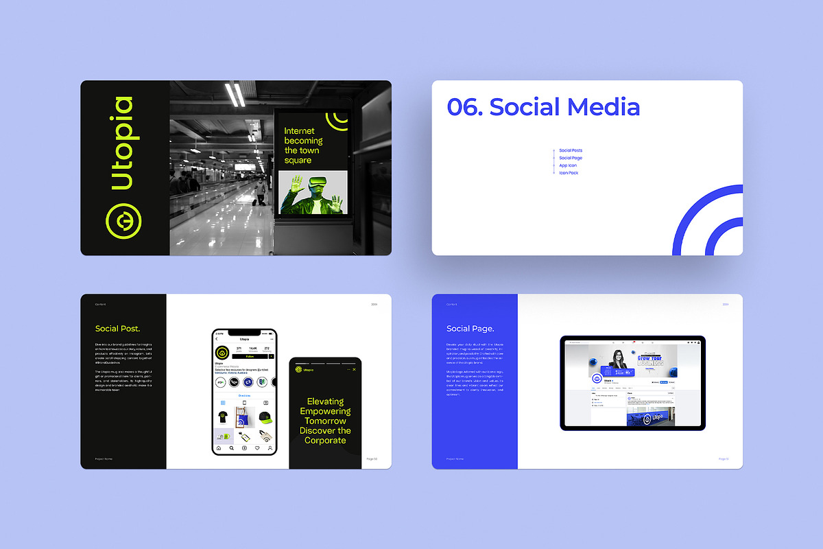 Utopia V2| Brand Guidelines Template, a Branding & Logo Template by graphypix (Photo 13 of 20)