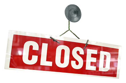 Red closed sign, a Photo by WorldPhotos