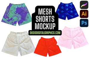 Mesh Shorts Photoshop Mockup, a Bottom Mockup by OasisDigitalGraphics