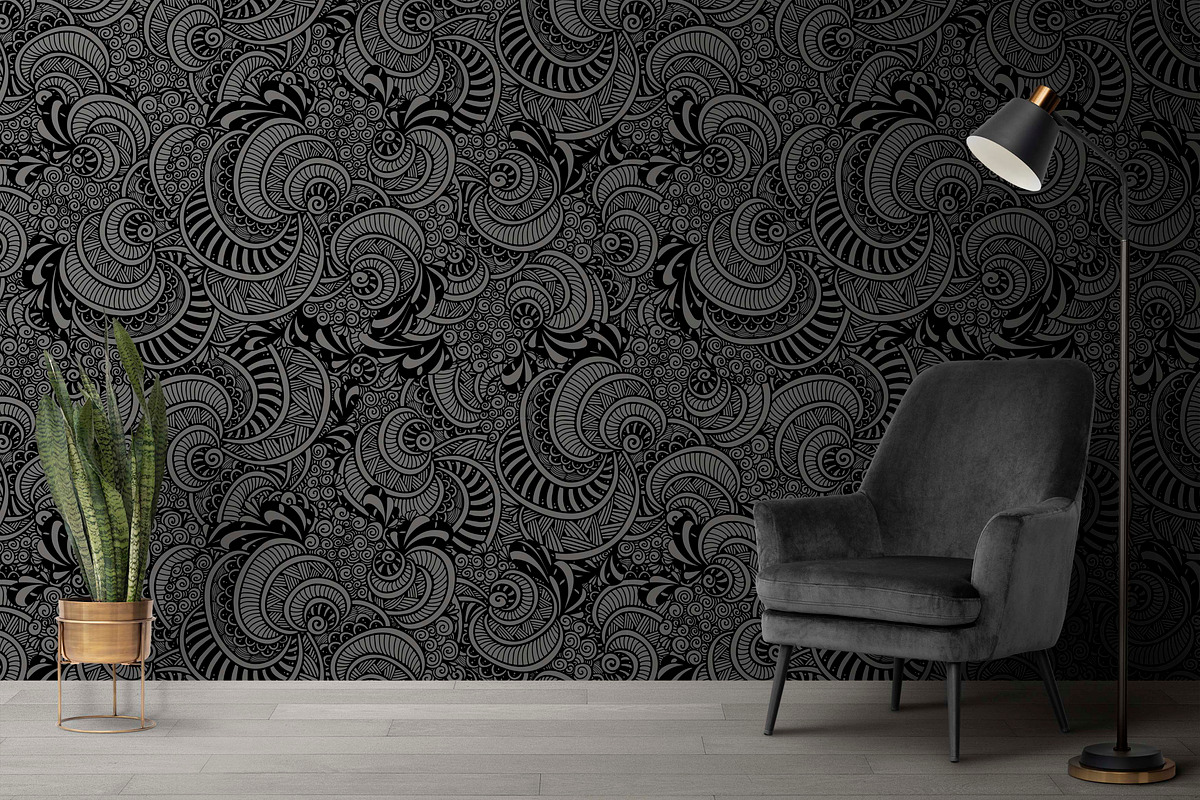 abstract zen tangle doodle, a Pattern Graphic by AAN Seamless Shop (Photo 3 of 4)