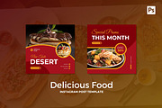 Delicious Food Instagram Post, a Social Media Template by CavenArt (Thumbnail 2 of 5)